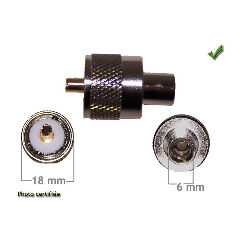 PRISE CB PL259 COURTE POUR CABLE DIAM. 6MM (X2 PIECES)