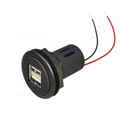 PRISE DOUBLE USB FEMELLE A ENCASTRER SORTIE 2X 5 VOLT 2.5A USB FEMELLE