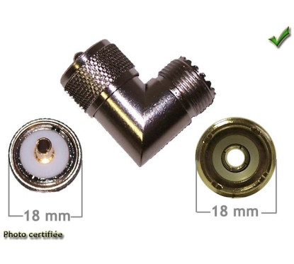 RACCORD COUDEE PRISE CB PL259/M-PL259/F (UNITE)