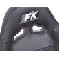 Sièges sport FK Sièges demi-coque automatiques Set Speed en cuir véritable au look sport automobile noir