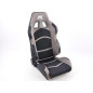 Sièges sport FK ensemble de sièges auto demi-coque tissu Cyberstar noir / gris