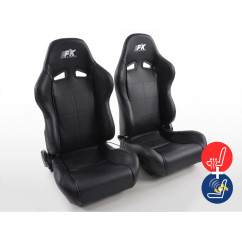 Sièges sport FK Sièges auto demi-coque Set Comfort avec siège chauffant + fonction massage 