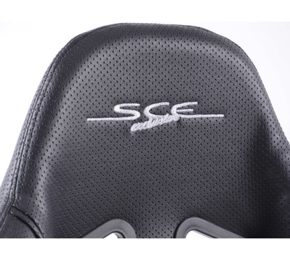 Sièges sport FK Sièges auto demi-coque Set SCE-Sportive 2 cuir synthétique noir