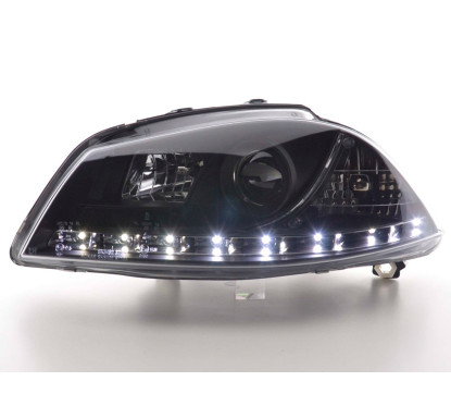 Phare Daylight LED look DRL Seat Ibiza type 6L 03-08 noir