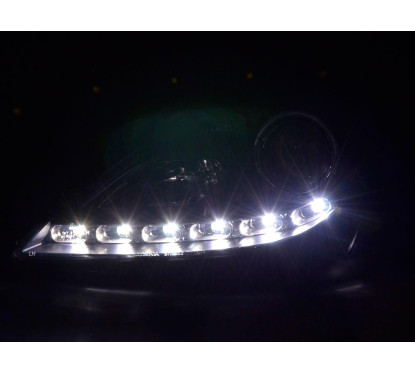 Phare Daylight LED DRL look Mercedes SLK 171 04-11 noir