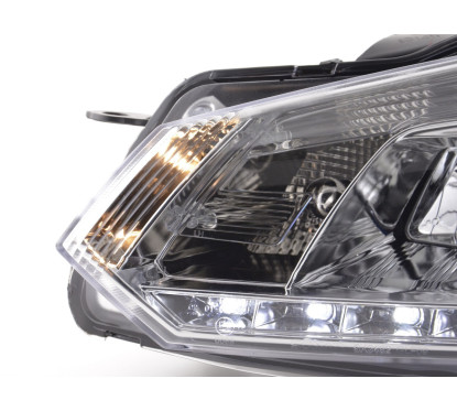 Phare Daylight LED Feux de jour LED VW Golf 6 type 1K 08- chrome pour conduite à droite