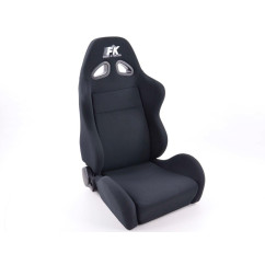 Sièges sport FK Sièges auto demi-coque en tissu Super-Sport noir avec chauffage et massage des sièges 