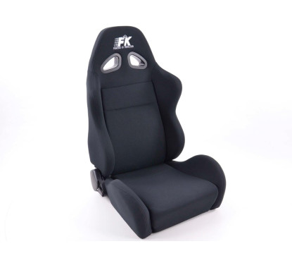 Sièges sport FK Sièges auto demi-coque en tissu Super-Sport noir avec chauffage et massage des sièges 