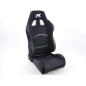Sièges sport FK Sièges demi-coque auto Set tissu Cyberstar noir avec siège chauffant et massage
