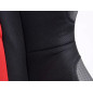 Sièges sport FK demi-sièges baquets Set Racecar tissu noir / rouge