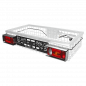 Rampe de feux avec blocs de protection antichoc et support de plaque d'immatriculation pour porte-gibier Gehetec Deep 210