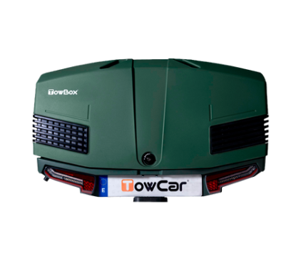 Coffre sur attelage TowBox V3 AIR vert