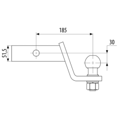 Attelage pour attelage US démontable avec outil, AUTO-HAK - TOYOTA HIGHLANDER / KLUGER