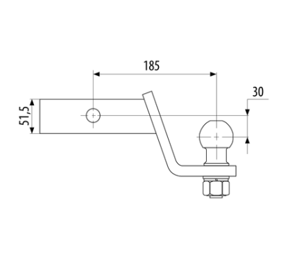 Attelage pour attelage US démontable avec outil, AUTO-HAK - TOYOTA HIGHLANDER / KLUGER