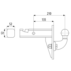Attelage pour attelage US 2 trous, AUTO-HAK - TOYOTA 4 RUNNER III