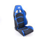 Sièges sport FK ensemble de sièges auto demi-coque tissu Cyberstar noir / bleu 