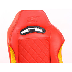 Chaise de jeu FK eGame Seats Siège de jeu eSports London rouge / jaune 