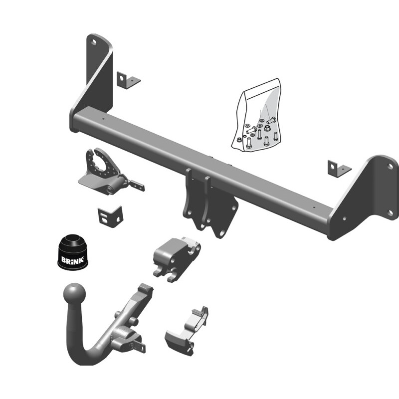 Attelage à rotule démontable en diagonal (BMA) BMW 1 (F21) 3 cylindre 3/5 portes 2011-2019(12-2011- 12-2019)