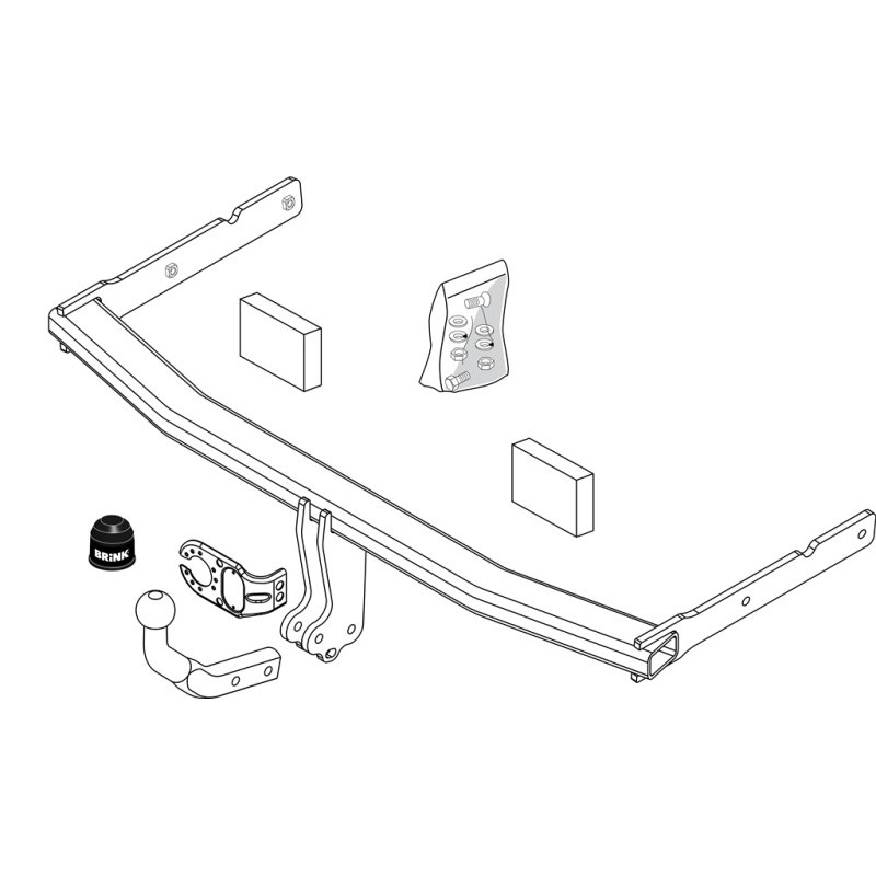 Attelage à rotule démontable avec outil (RDAO) VW TOURAN  LPG system (1T3) Monospace 2010-2015(05-2010- 05-2015)