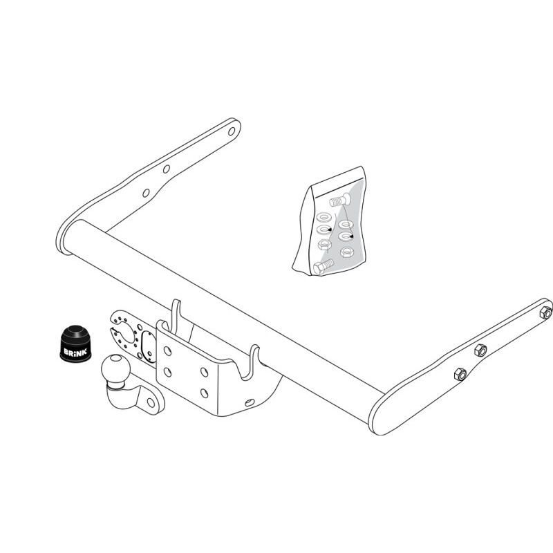 Attelage à rotule monobloc VW TRANSPORTER Fourgonnette 4motion 6.1  (SJ) 2019-(11-2019- )