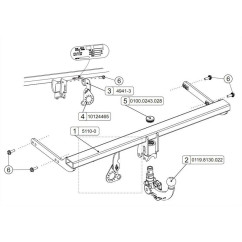 Attelage rotule démontable Oris + faisceau ECS spécifique 7 broches - PEUGEOT 508 SW I