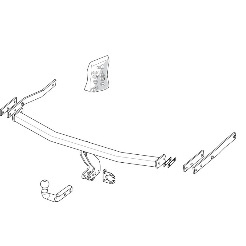 Attelage à rotule démontable avec outil (RDAO)RENAULT MEGANE II 5 portes (BM0/1_, CM0/1_) 2001-2012(07-2001- 10-2012