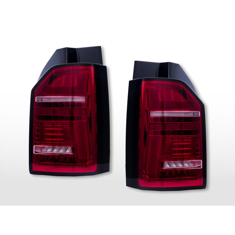 Jeu de feux arrière LED VW T6 année 16-19 version ampoule d'origine rouge/clair