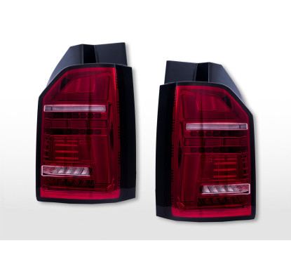 Jeu de feux arrière LED VW T6 année 16-19 version ampoule d'origine rouge/clair 