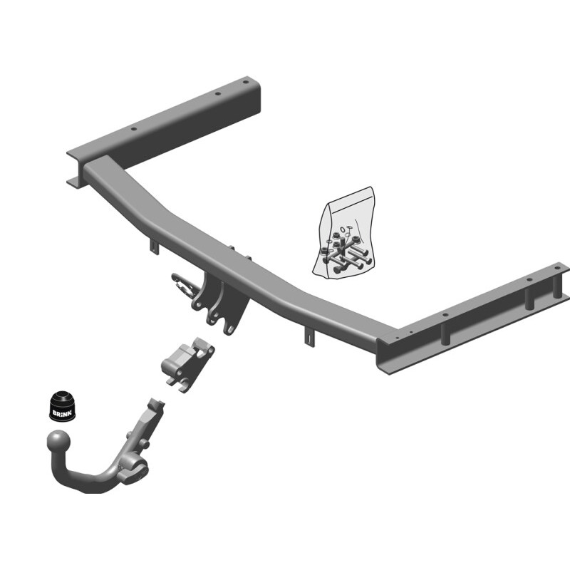 Attelage à rotule démontable en diagonal (BMA)AUDI A4 B7 (8EC) Coffre 2004-2009(11-2004- 01-2009)
