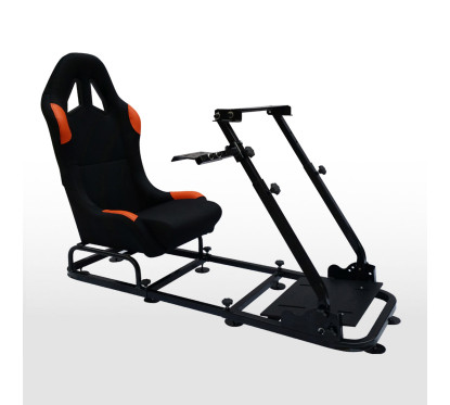 Siège de jeu FK Simulateur de course de siège de jeu eGaming Seats Monaco noir / orange