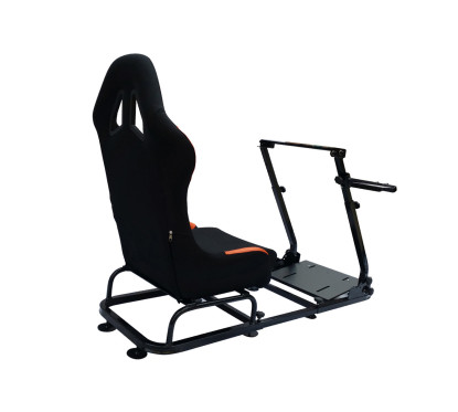 Siège de jeu FK Simulateur de course de siège de jeu eGaming Seats Monaco noir / orange