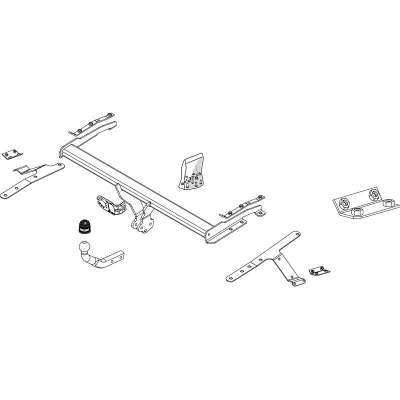 Attelage à rotule démontable avec outil (RDAO)