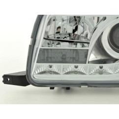Phare Daylight LED DRL look Audi 80 type B4 91-94 chrome 