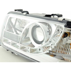 Phare Daylight LED DRL look Audi 80 type B4 91-94 chrome 