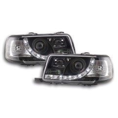 Phare Daylight LED DRL look Audi 80 type B4 91-94 noir 