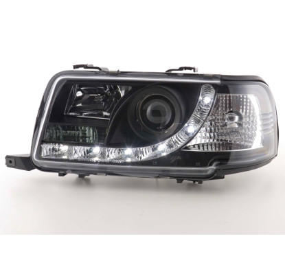Phare Daylight LED DRL look Audi 80 type B4 91-94 noir
