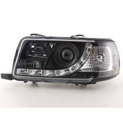 Phare Daylight LED DRL look Audi 80 type B4 91-94 noir 
