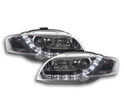 Phare Daylight LED DRL look Audi A4 type 8E 05-07 chrome