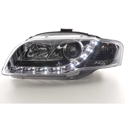 Phare Daylight LED DRL look Audi A4 type 8E 05-07 chrome