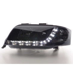 Phare Daylight LED DRL look Audi A6 type 4B 01-04 noir 