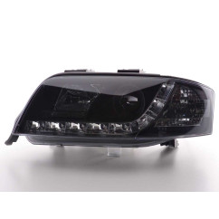 Phare Daylight LED DRL look Audi A6 type 4B 01-04 noir 