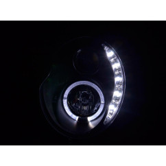 Phare Daylight LED DRL look Mini Cooper type R50 01-06 noir 