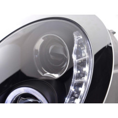 Phare Daylight LED DRL look Mini Cooper type R50 01-06 noir 