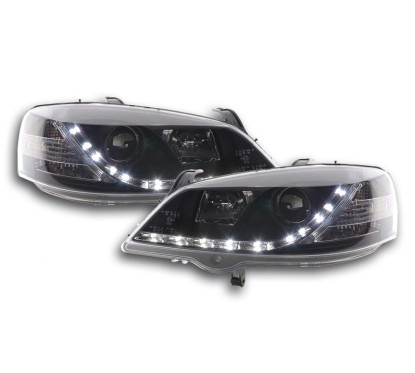 Phare Daylight LED DRL look Opel Astra G 98-03 noir