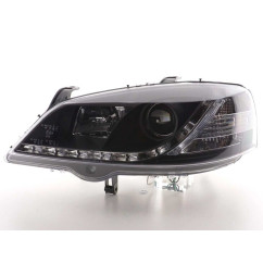 Phare Daylight LED DRL look Opel Astra G 98-03 noir 