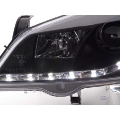 Phare Daylight LED DRL look Opel Astra G 98-03 noir 