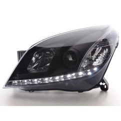 Phare Daylight LED DRL look Opel Astra H noir 