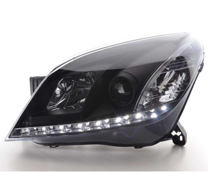 Phare Daylight LED DRL look Opel Astra H noir