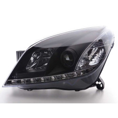 Phare Daylight LED DRL look Opel Astra H noir 