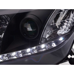Phare Daylight LED DRL look Opel Astra H noir 